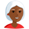 Old Woman - Medium Black emoji on Messenger